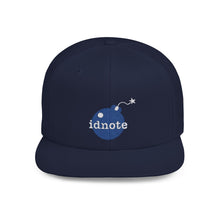 Load image into Gallery viewer, Idnote Blue Logo Flat Bill Snapback