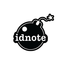 Load image into Gallery viewer, idnote Bomb Logo Black and White Stickers