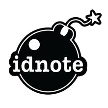 Load image into Gallery viewer, idnote Bomb Logo Black and White Stickers