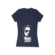 Load image into Gallery viewer, Isaac Toast Women's Jersey Short Sleeve Deep V-Neck Tee