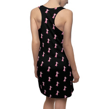 Load image into Gallery viewer, I Dieci Black Racerback Dress with Pink Plague Doctor Motif
