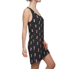 Load image into Gallery viewer, I Dieci Black Racerback Dress with Pink Plague Doctor Motif
