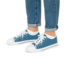Load image into Gallery viewer, Secret Agency Icon Men's Low Top Sneakers in Blue
