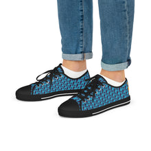 Load image into Gallery viewer, Secret Agency Icon Men's Low Top Sneakers in Blue
