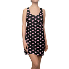 Load image into Gallery viewer, I Dieci Black Racerback Dress with Pink Winged Lion Motif

