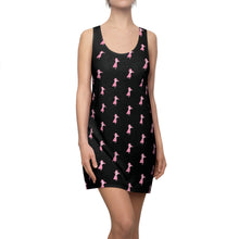 Load image into Gallery viewer, I Dieci Black Racerback Dress with Pink Plague Doctor Motif
