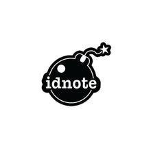 Load image into Gallery viewer, idnote Bomb Logo Black and White Stickers

