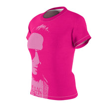 Load image into Gallery viewer, Bright Bi-Color Women's Cut Tee in Fuchsia and Pink

