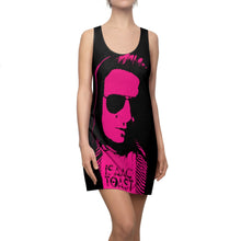Load image into Gallery viewer, An Isaac Toast Racerback Dress in Black and Fuchsia
