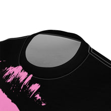 Load image into Gallery viewer, Bright bi-color Isaac Toast Unisex Tee in Black and Pink

