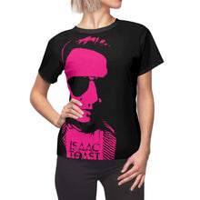Load image into Gallery viewer, Bright Bi-Color Women's Cut Tee in Black and Fuchsia
