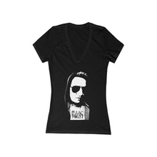 Load image into Gallery viewer, Isaac Toast Women's Jersey Short Sleeve Deep V-Neck Tee
